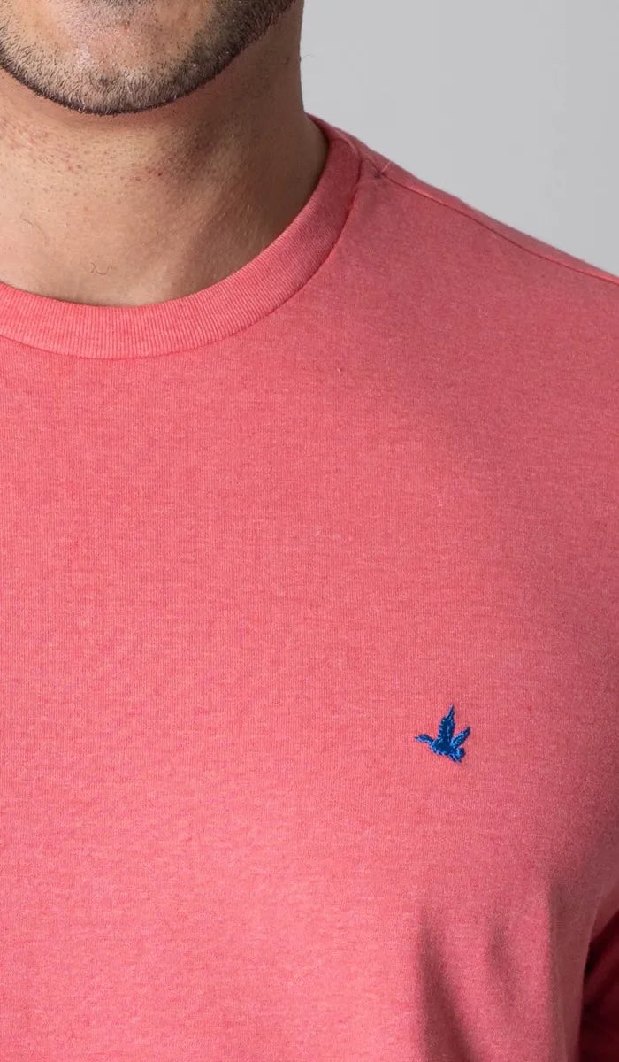 T-Shirt Gola Careca Com Bordado